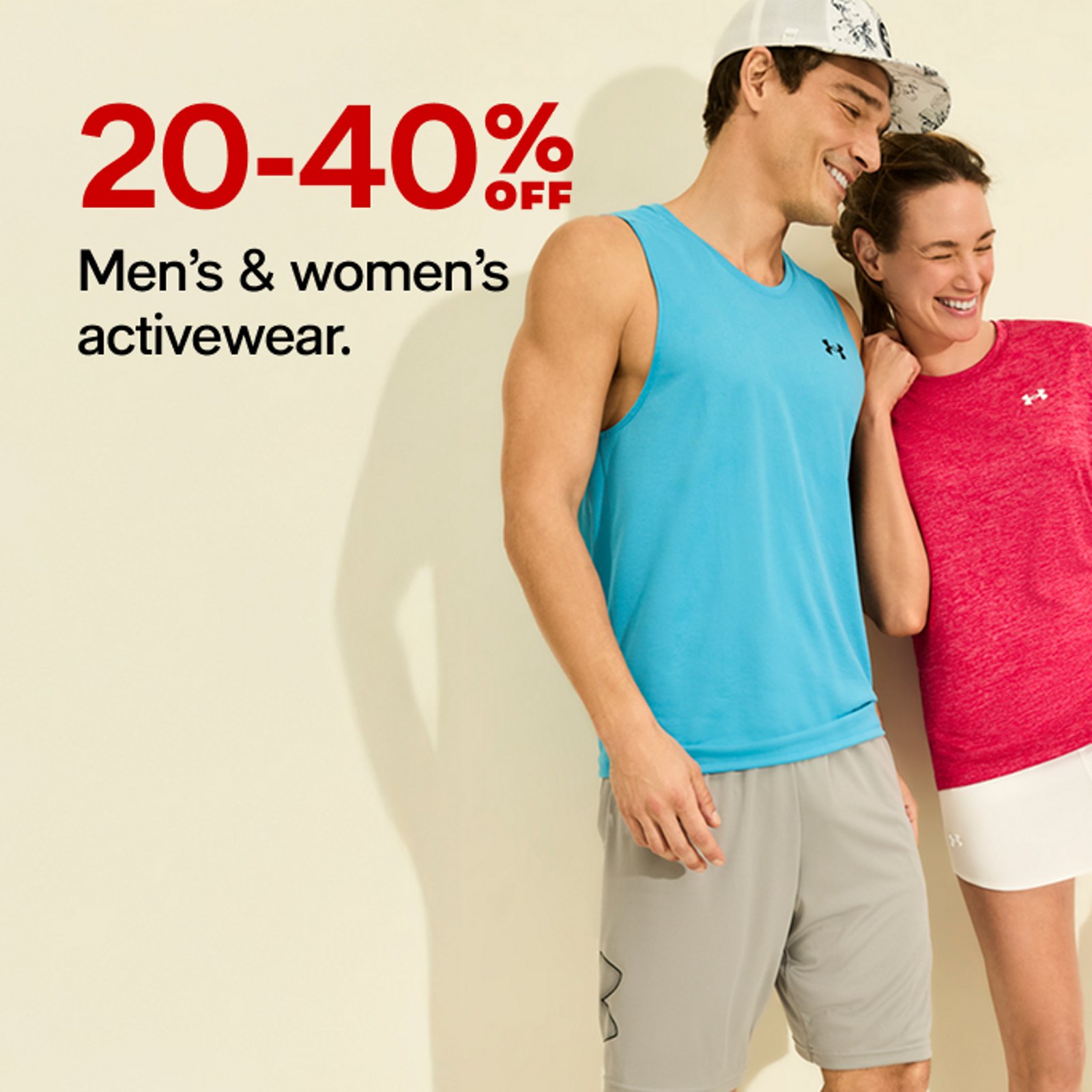 20-40% OFF Men's, women's & kids' active.