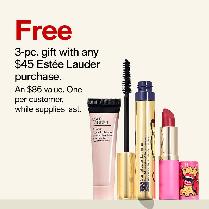 Free 3-pc. gift with any $45 Estee Lauder purchase.