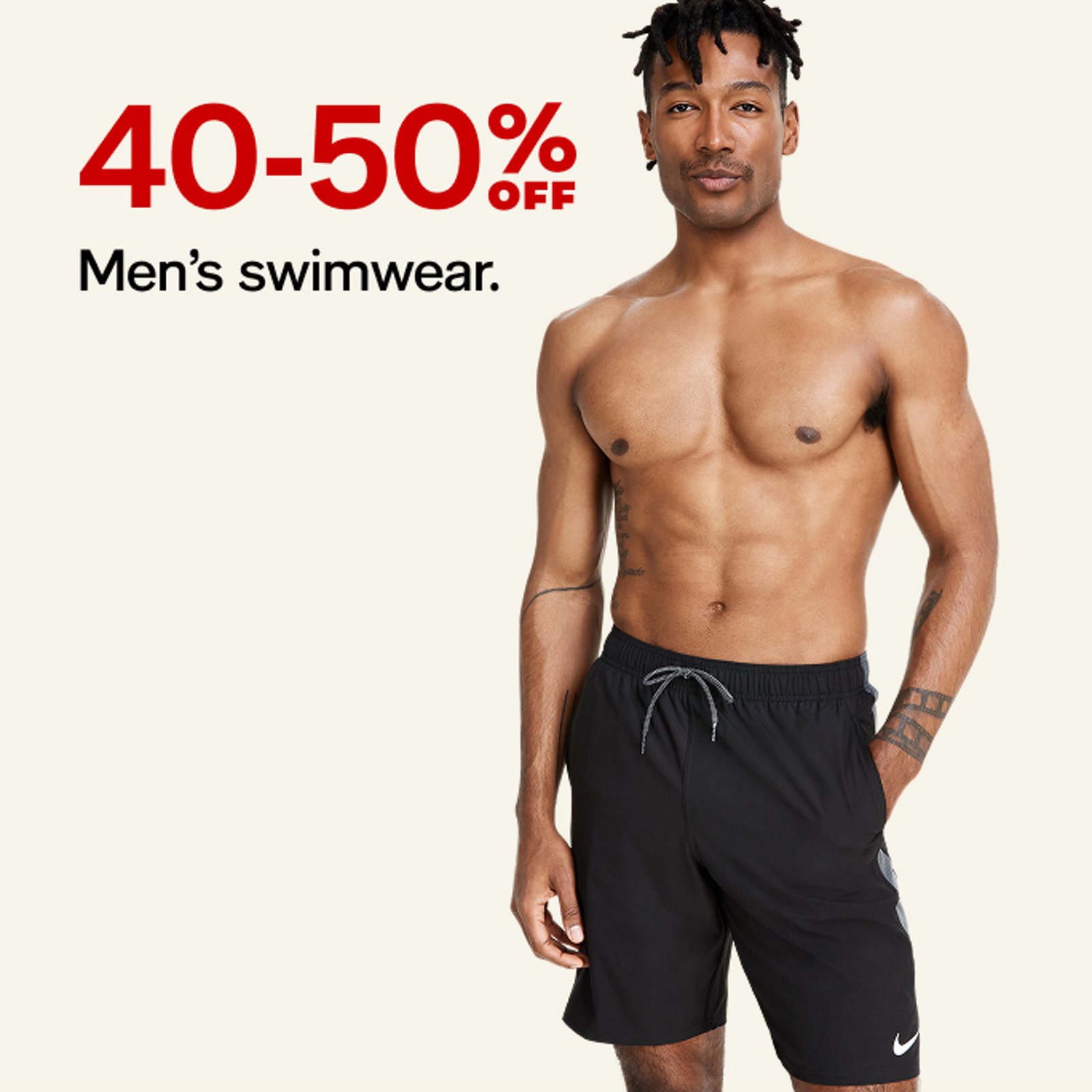 40-50% off Men's swimwear