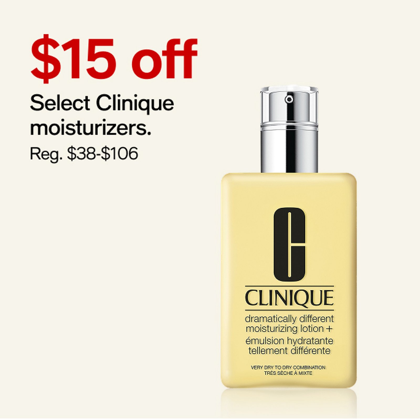 $15 off clinique