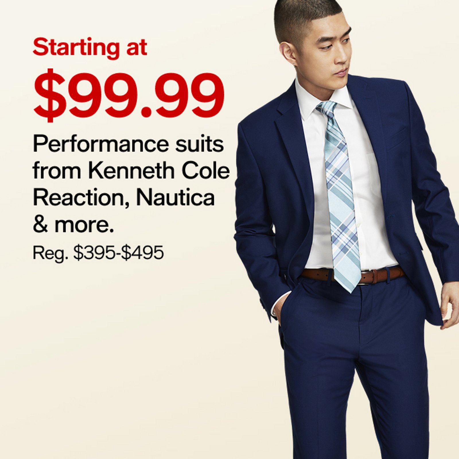 Starting at $99.99 performance suits from Kenneth Cole Reaction