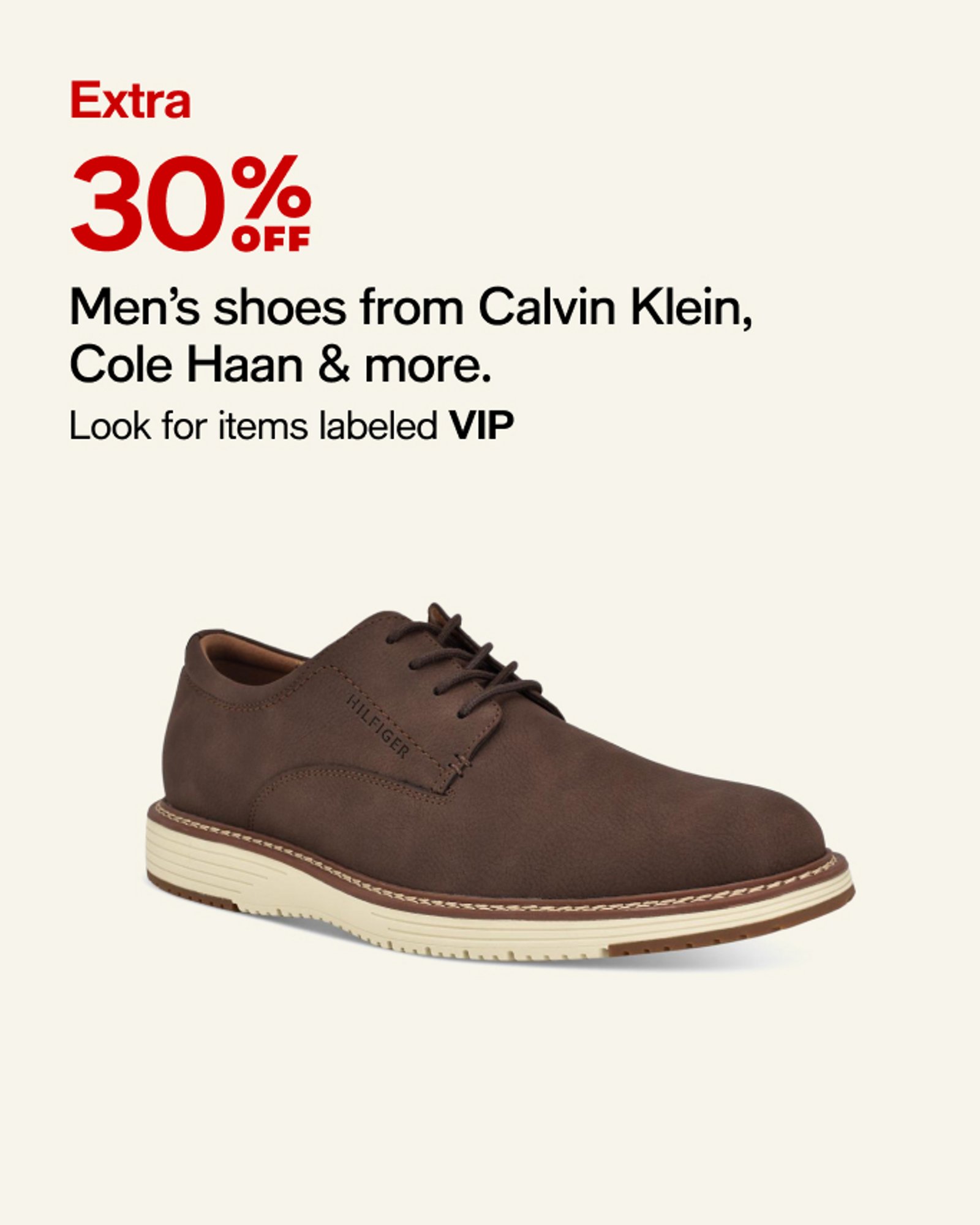 Extra 30% off Mens shoes